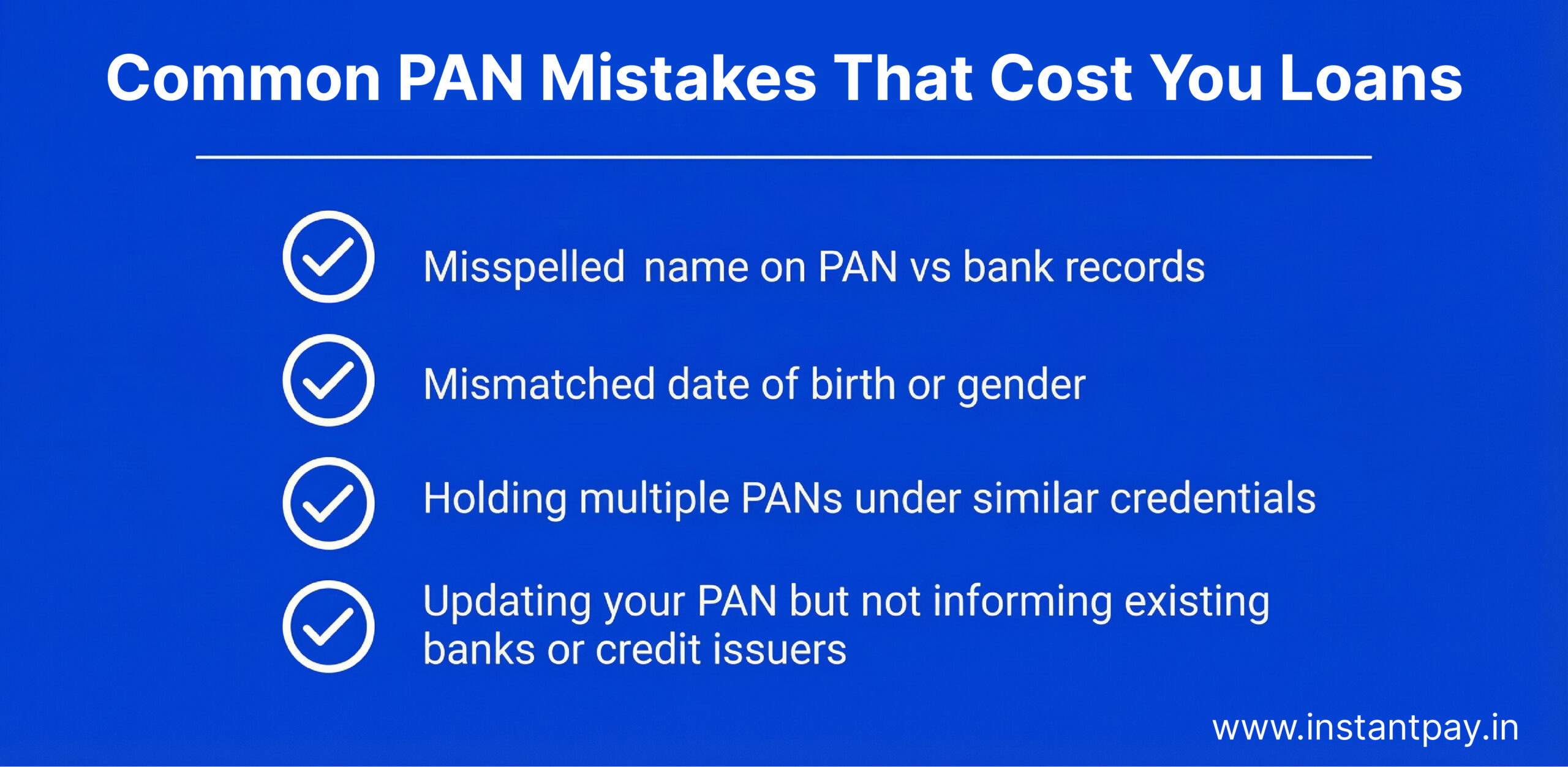 Common PAN mistake That can cost loans.
