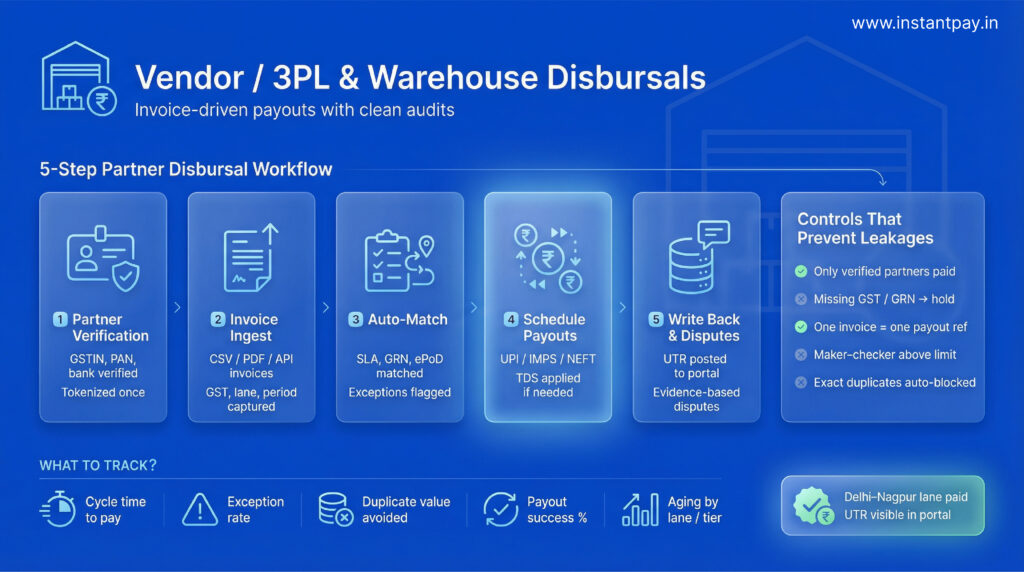 Logistics Financial Solutions: Top 5 Proven Cash Flow Fixes 5 Logistics Financial Solutions for vendor/3PL payouts: verify partner, ingest invoices, auto-match to SLA/GRN, schedule payouts, portal UTR.