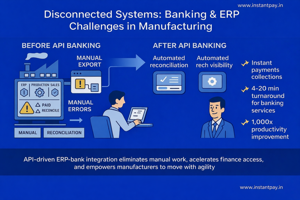 API Banking for Small Businesses: Redefining the Competitive Landscape 6 Banking & ERP after and before API Banking challenges in Manufacturing