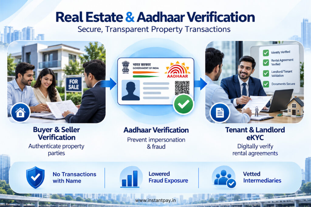 Top 10 Use Cases of Aadhaar Verification API Across Key Industries with Fast KYC in the Financial Services Sector 5 Aadhaar Verification API for real estate supporting buyer, seller, tenant and landlord identity checks during property transactions.