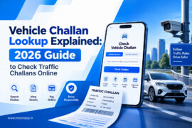 Vehicle Challan Lookup guide for checking traffic challans online, viewing violation details, amount due and payment status.